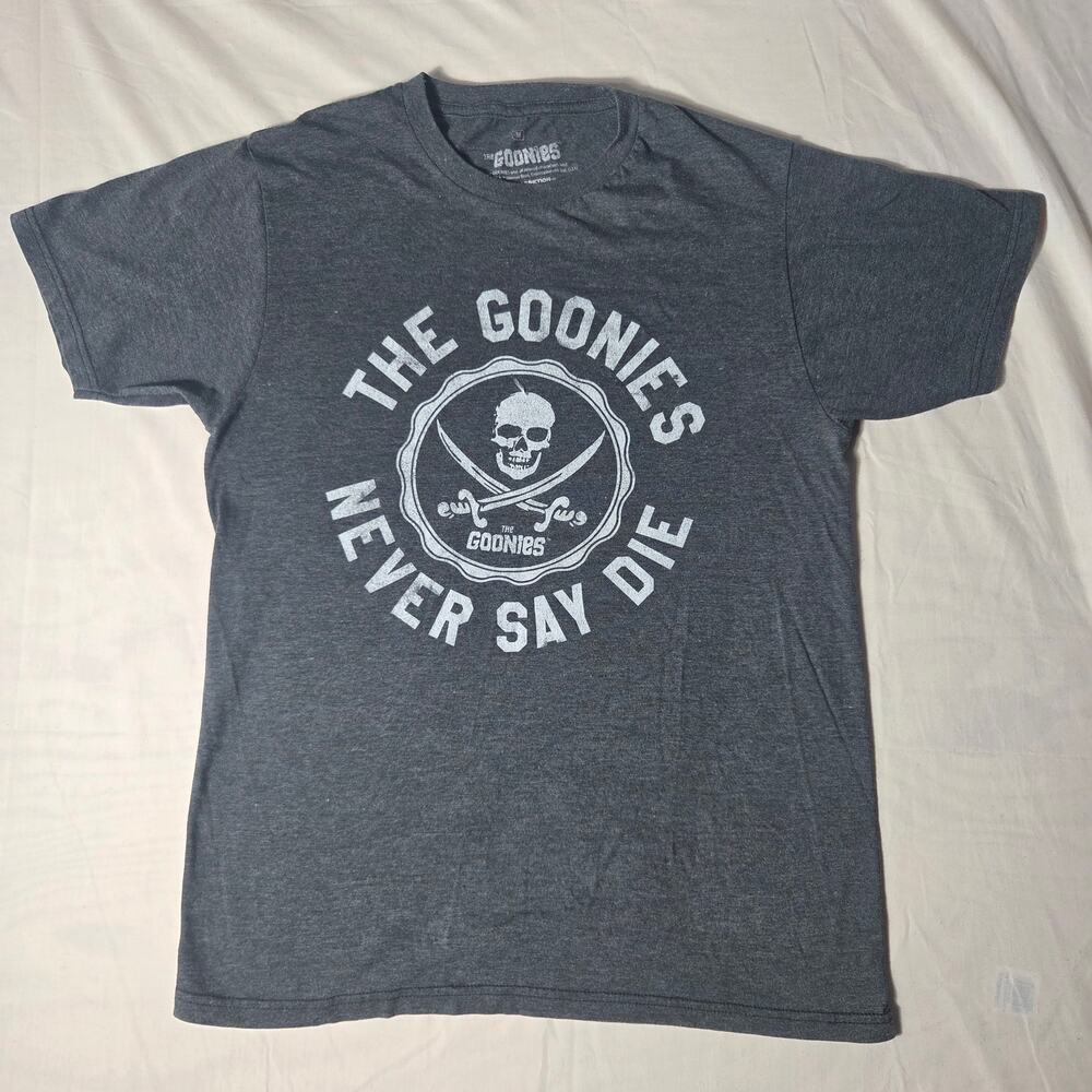 The Goonies Never Say Die T Shirt Mens M Gray Ripple Junction Licensed Graphic